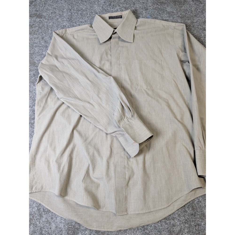 D'amante Couture Collection Dress Shirt Men's Large 16.5-34/35  Pewter Gray